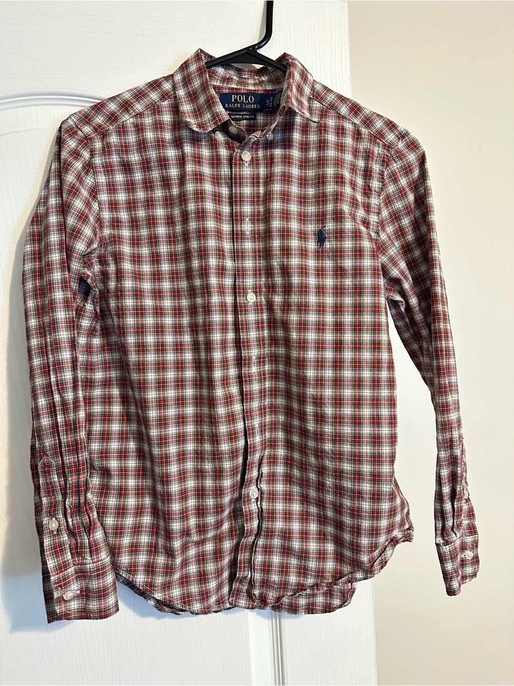 Polo by Ralph Lauren Youth Red and White Plaid Button-Down Shirt
